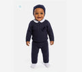 Boys navy knitted 3 peice set