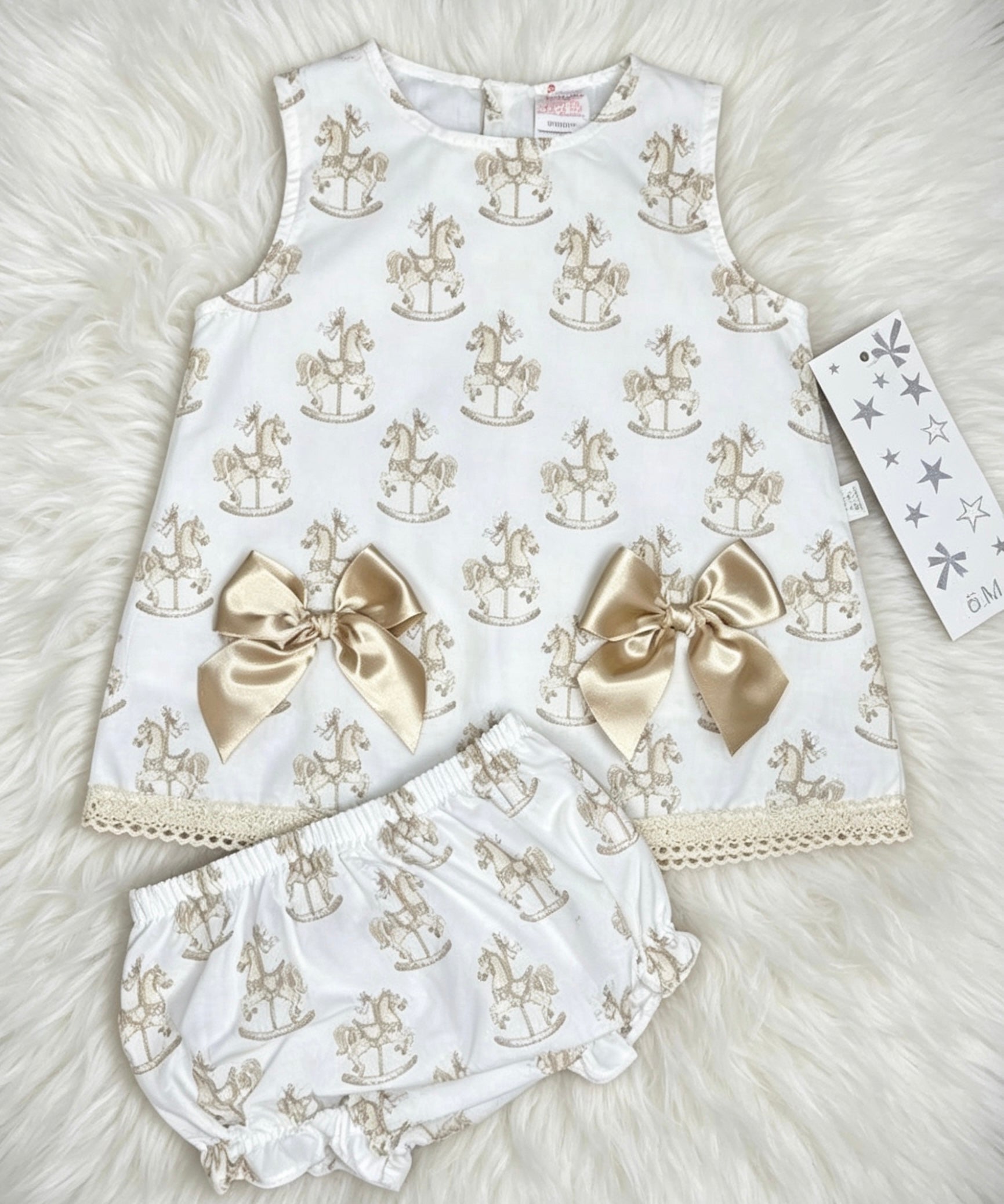 Beige rocking horse dress