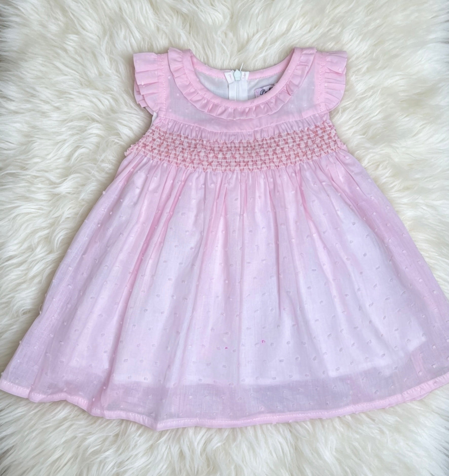 Pink smock dress